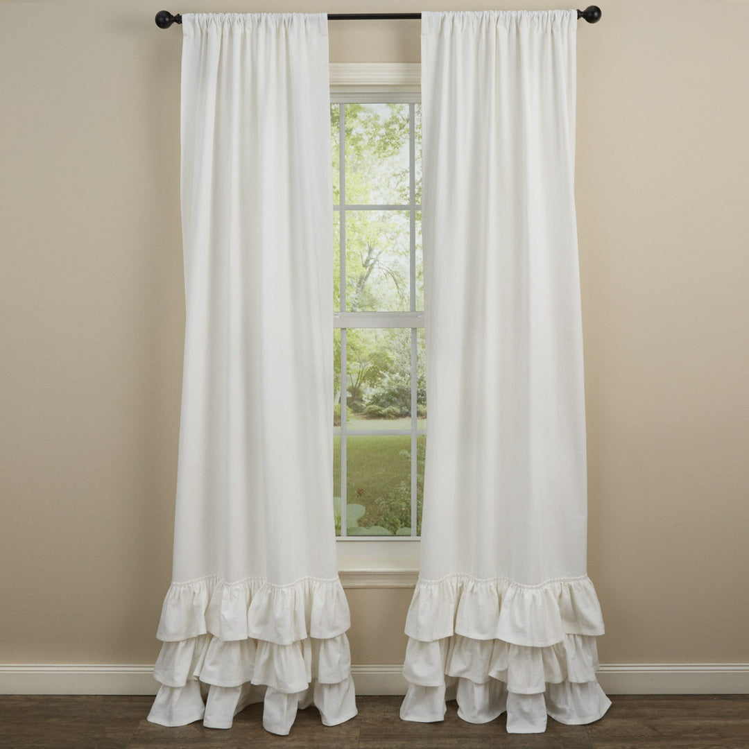 White Ruffled Panels