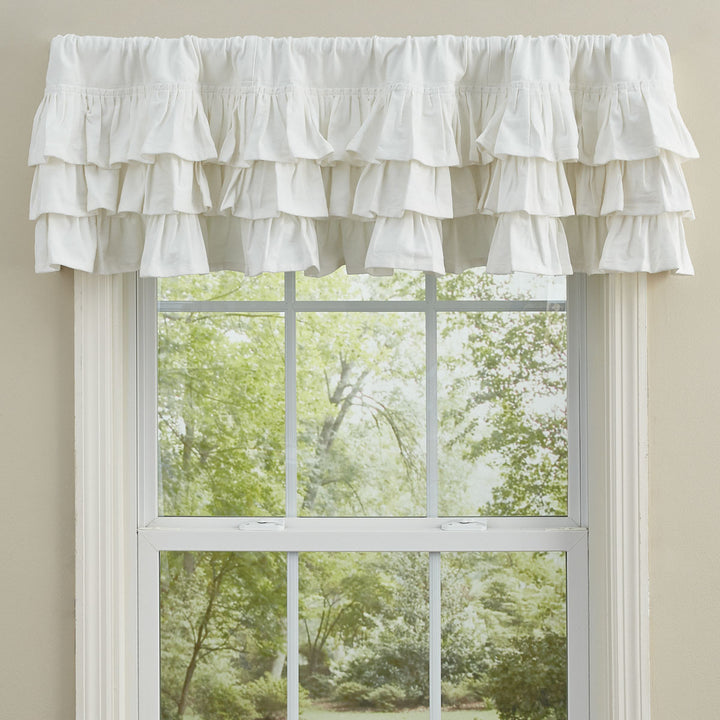 Off White Ruffled Valance