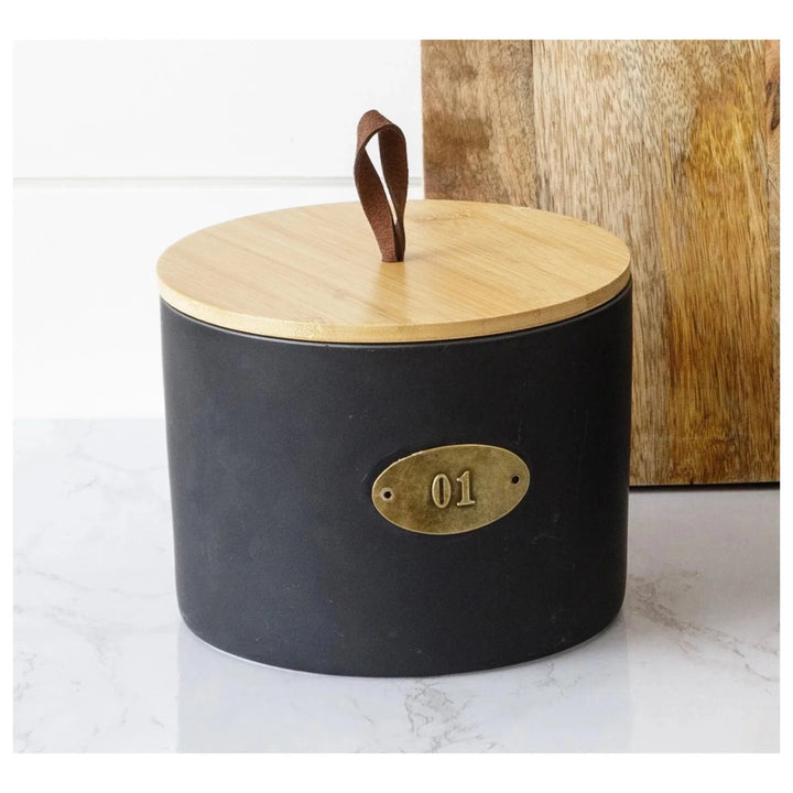 Numbered Matte Black Canister
