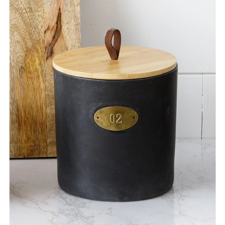 Numbered Matte Black Canister