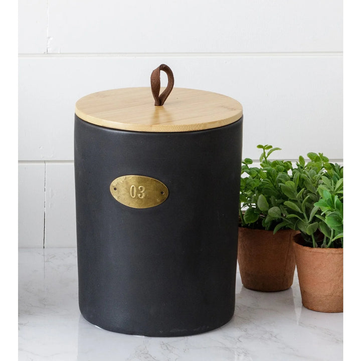 Numbered Matte Black Canister