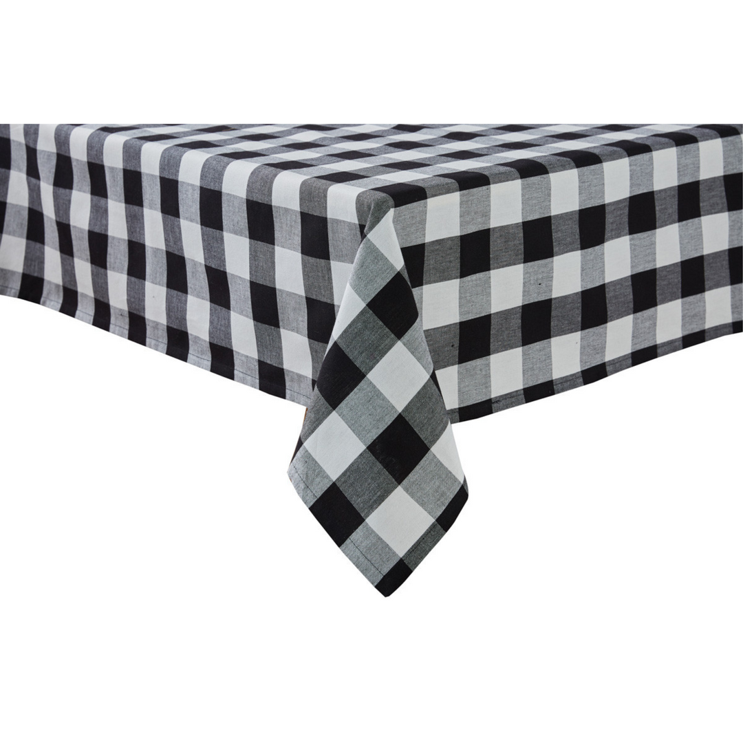 Wicklow Check Black & Cream Tablecloth