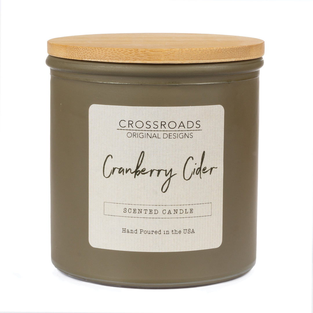 Cranberry Cider Colored Glass Candle