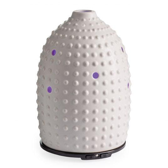 Gray Hobnail Lighted Oil Diffuser