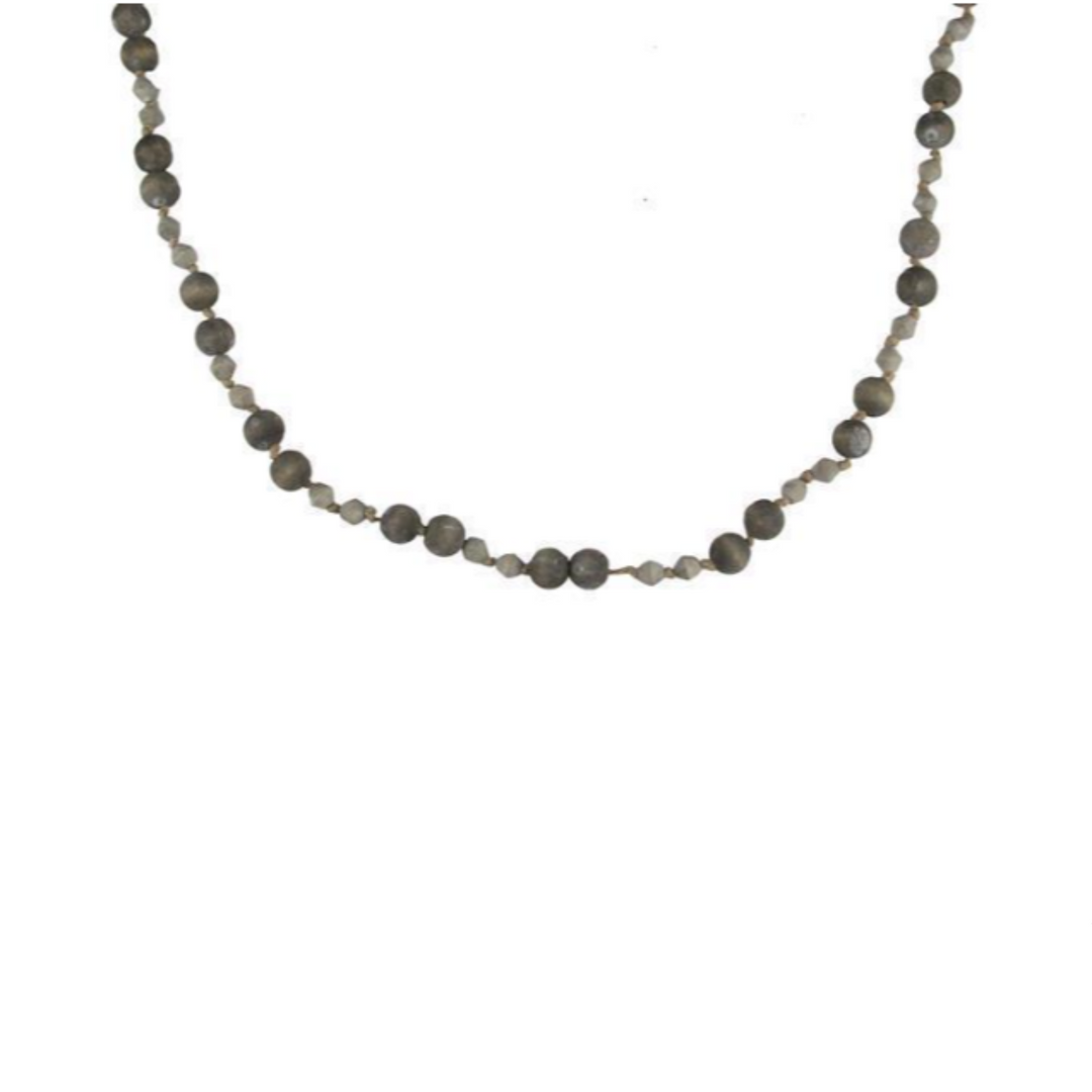 Grey Wash Wood Bead Garland