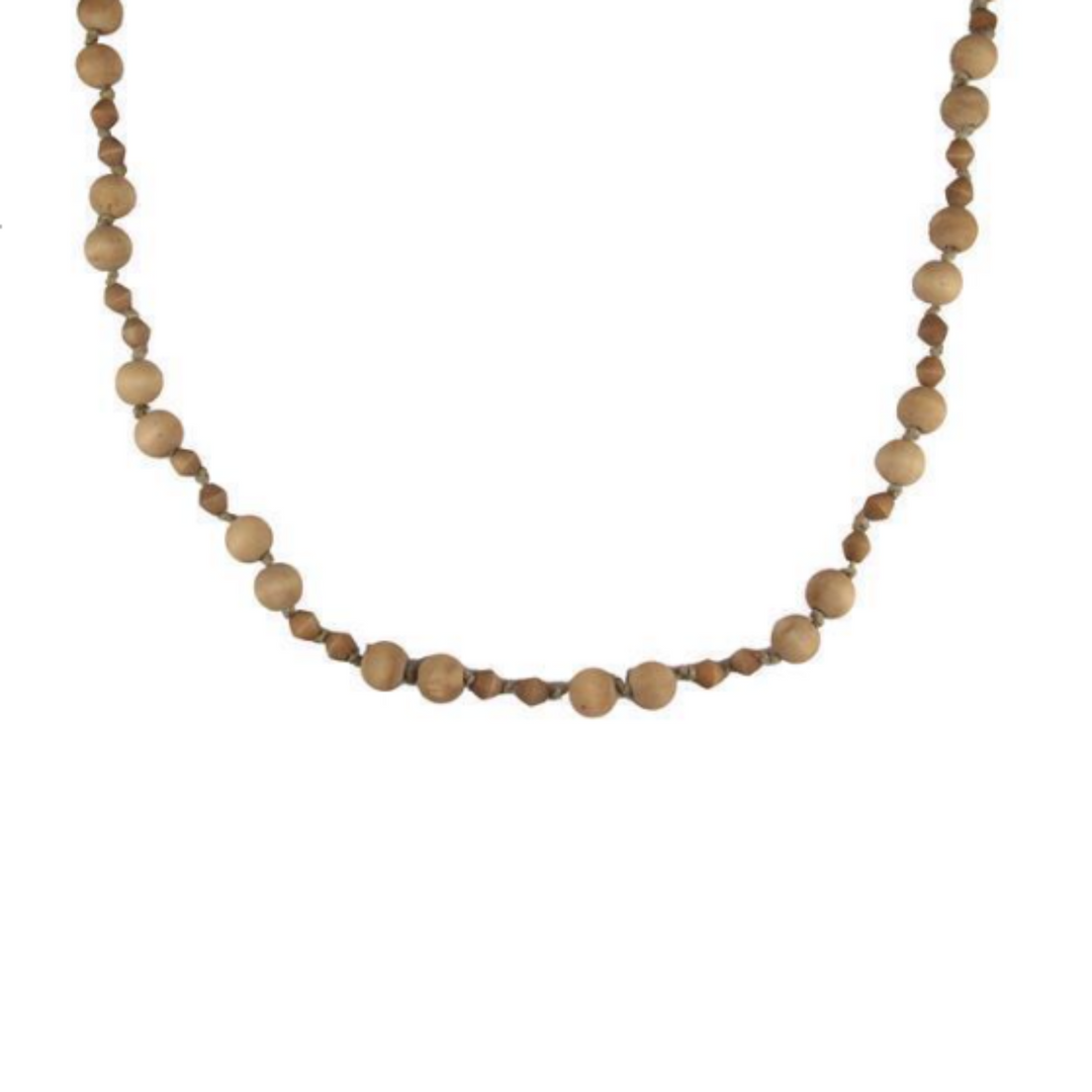 Brown Stained Wood Bead Garland
