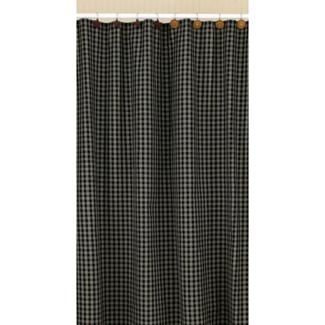 Sturbridge Black Shower Curtain