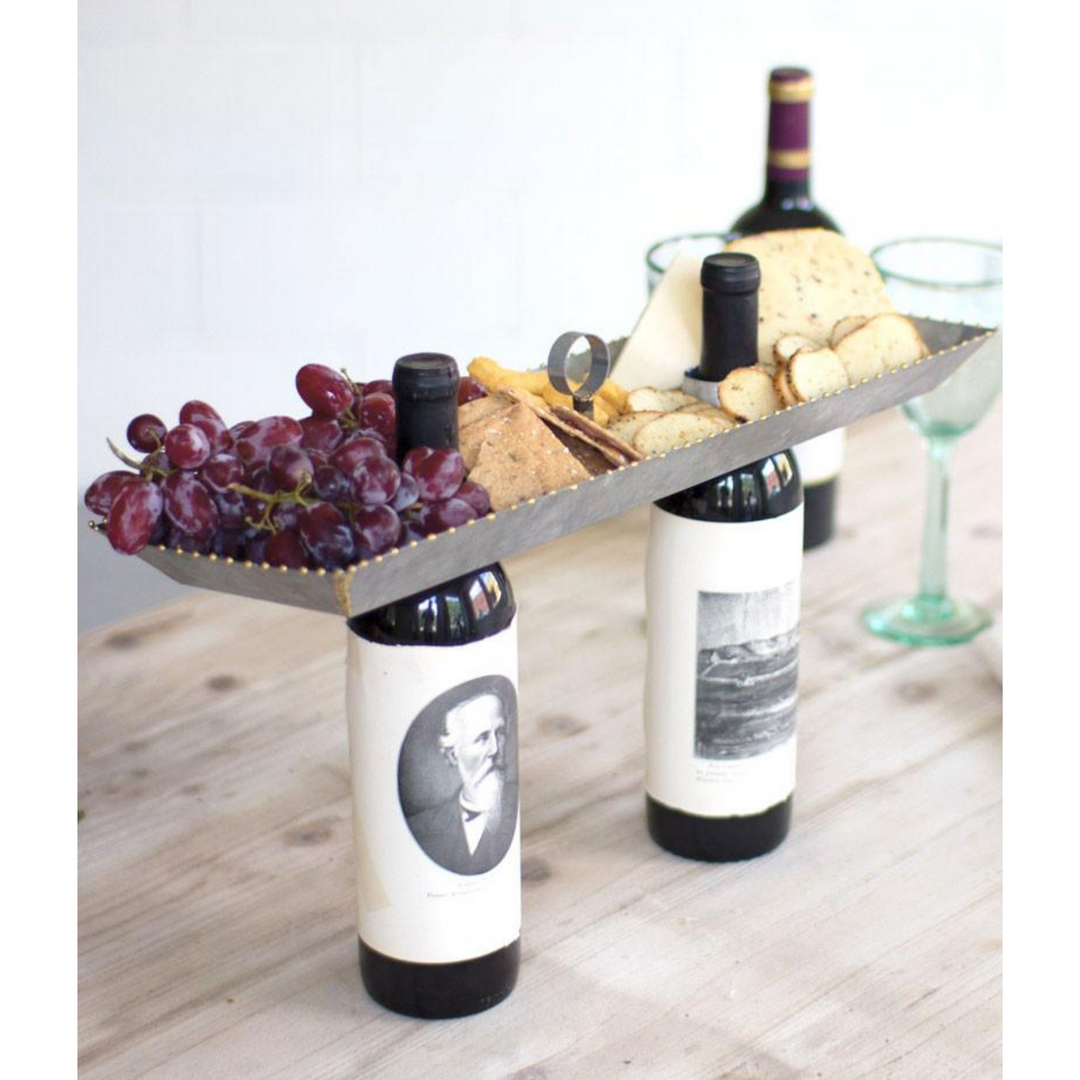 Galvanized Tray Double Bottle Topper