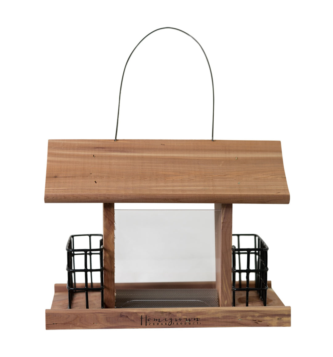 Cedar Hopper Double Suet Bird Feeder