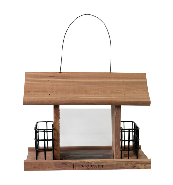 Cedar Hopper Double Suet Bird Feeder