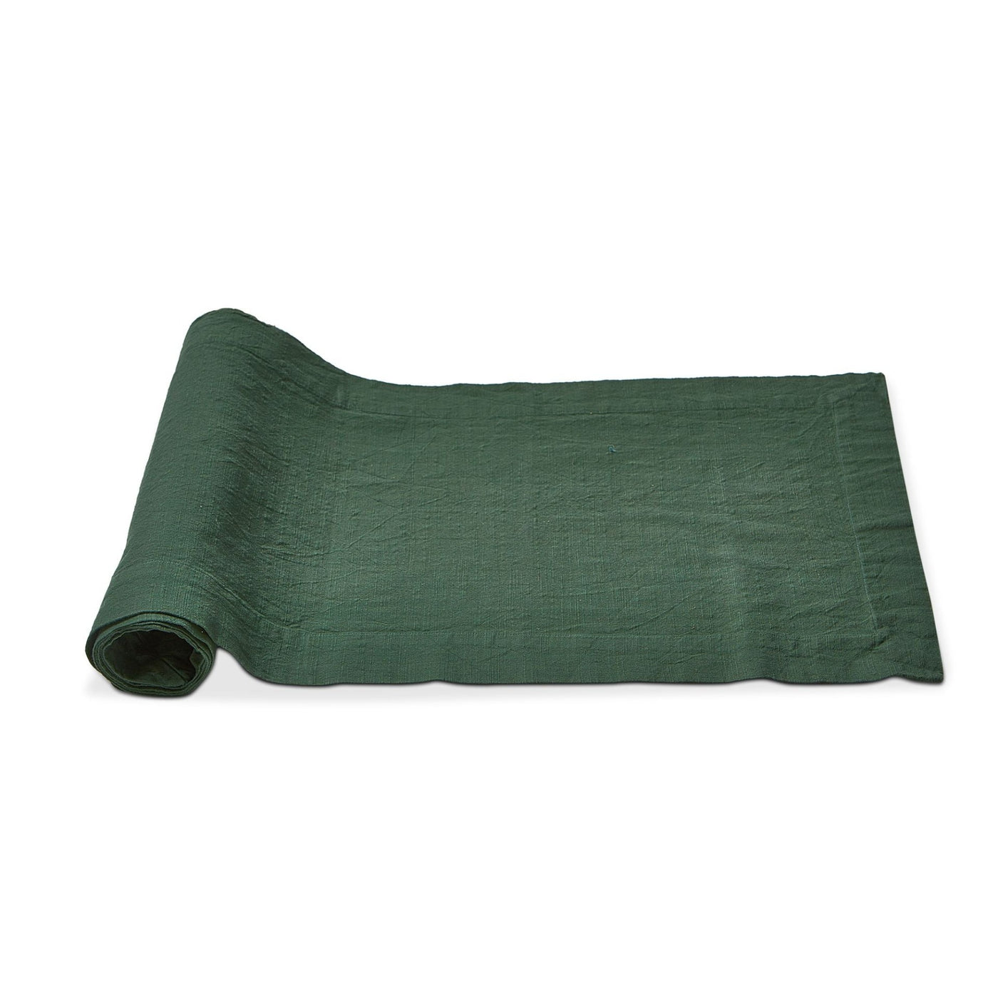 Dark Green Threads Slub Table Runner