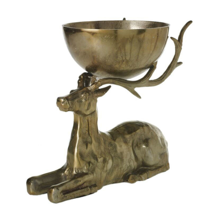 Antique Gold Buck Bowl