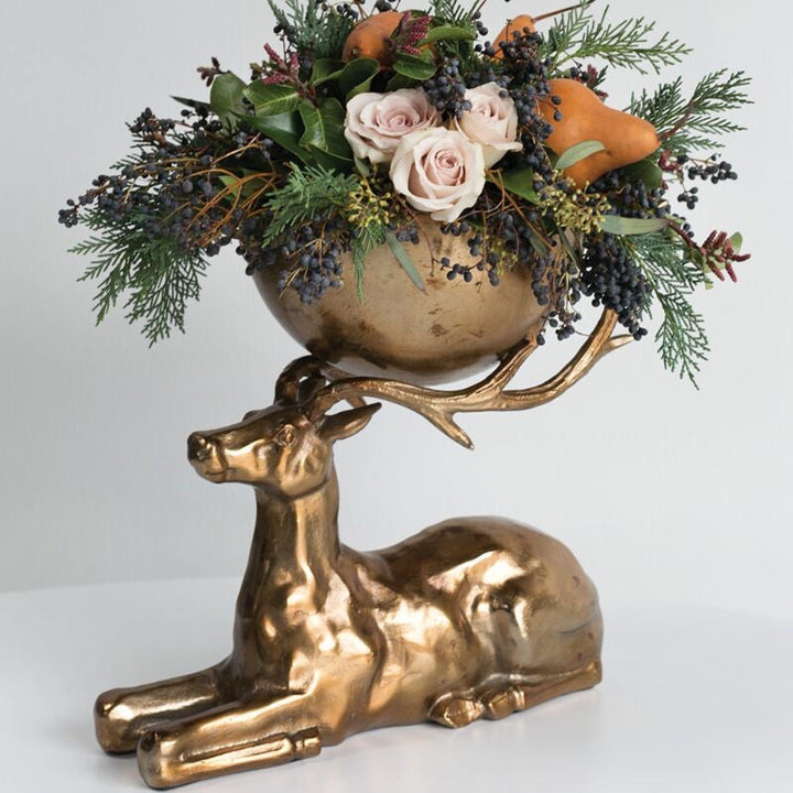 Antique Gold Buck Bowl