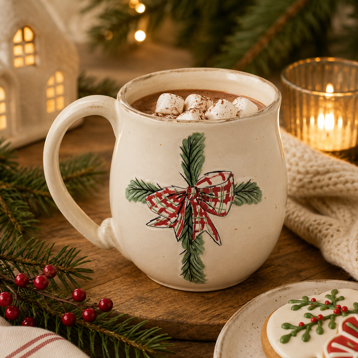 Sketched Christmas Stoneware Mug