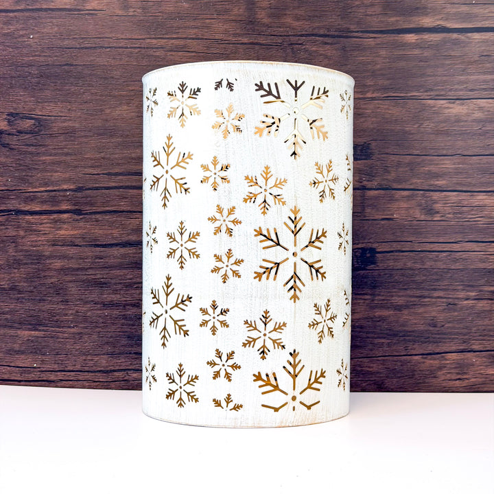 White Punched Snowflake Lantern