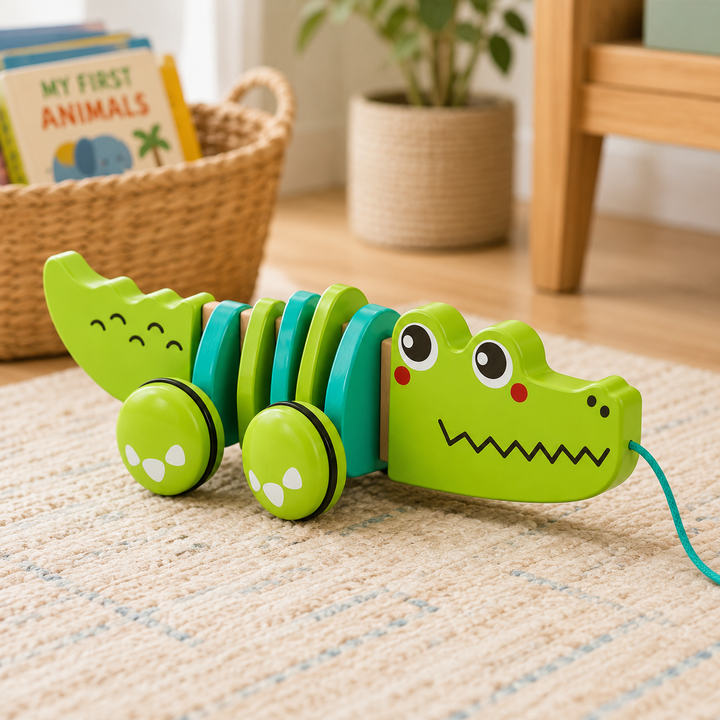 Wooden Crocodile Pull Toy