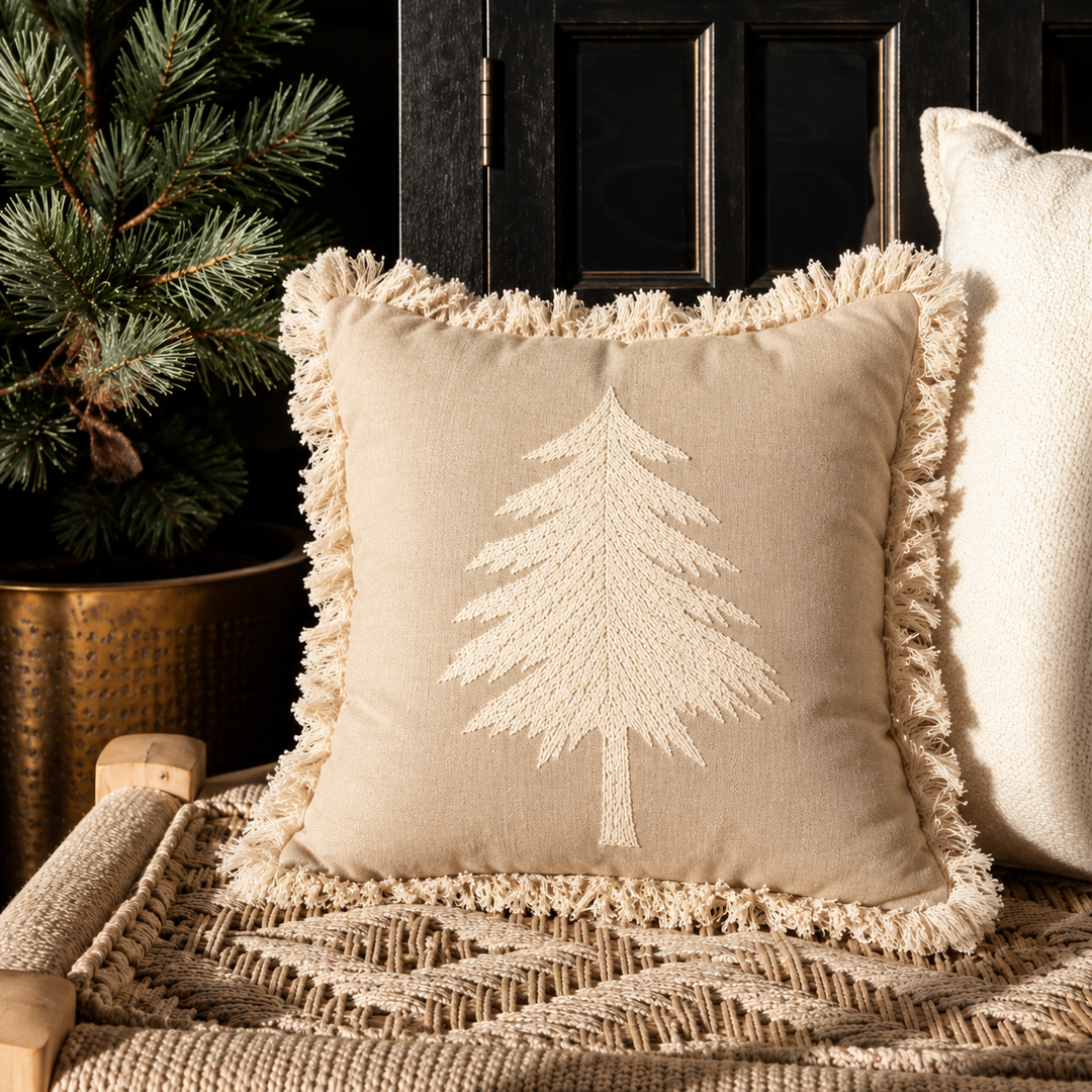 Winter Forest Fringe Pillow