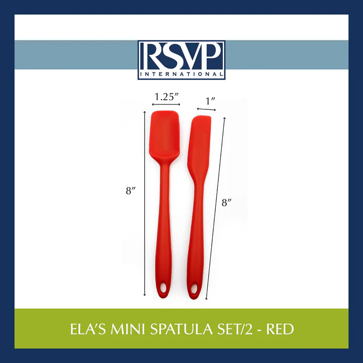 Red Mini Silicone Spatula Set