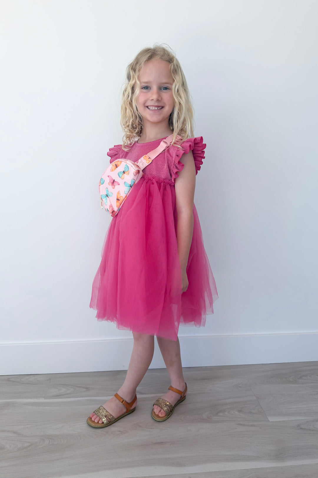 Hot Pink Shimmer Girl's Tutu Dress