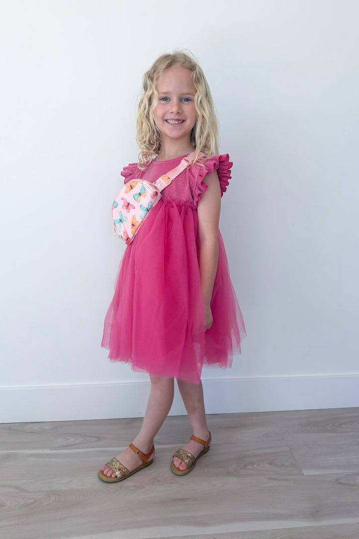 Hot Pink Shimmer Girl's Tutu Dress