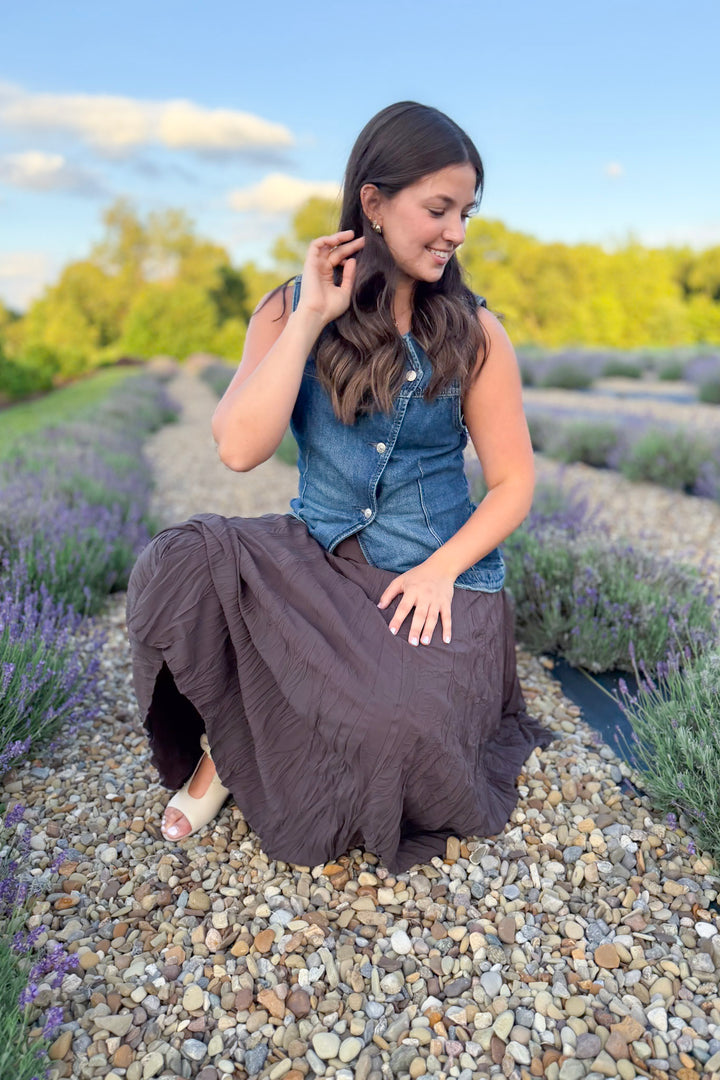 Free People Maris Denim Vest