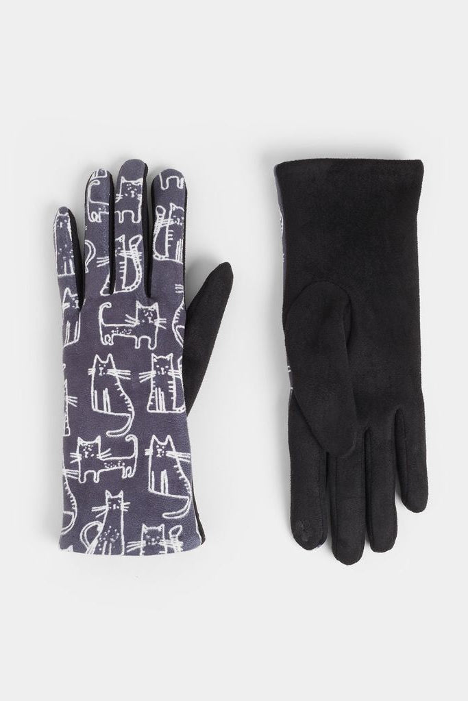 Cat Doodle Touchscreen Gloves