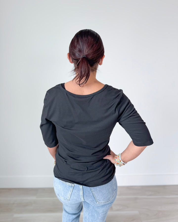 Half Sleeve Round Neck Top