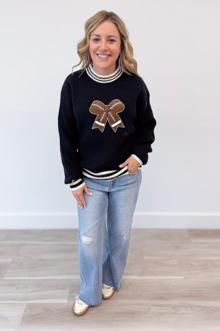 Football Bow Sweater