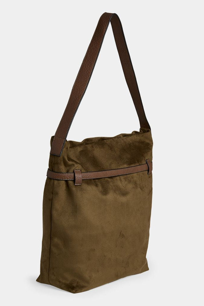 Faux Suede Bucket Bag