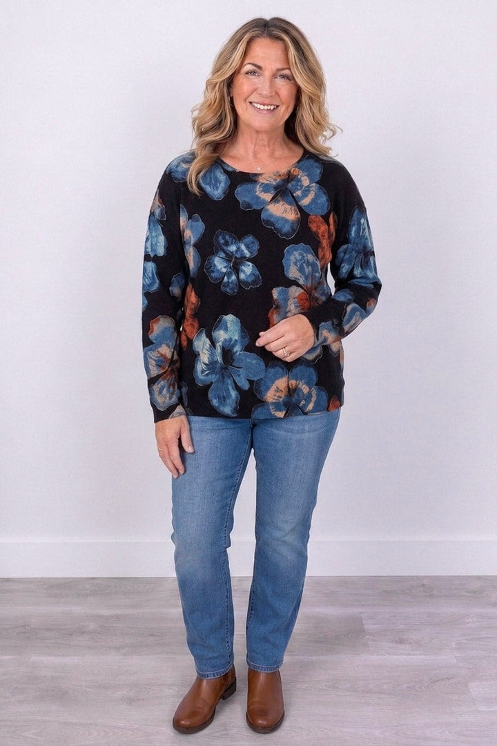 Midnight Bloom Sweater