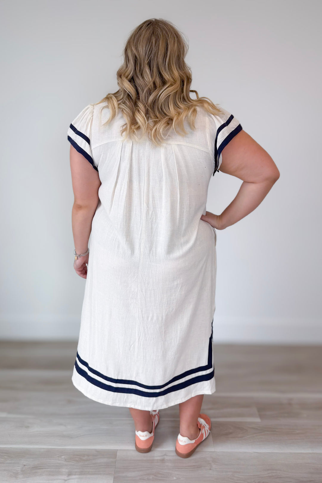 Contrast Midi Dress
