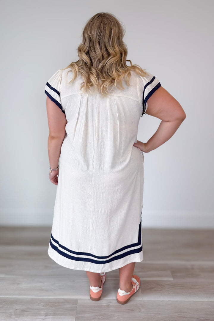 Contrast Midi Dress