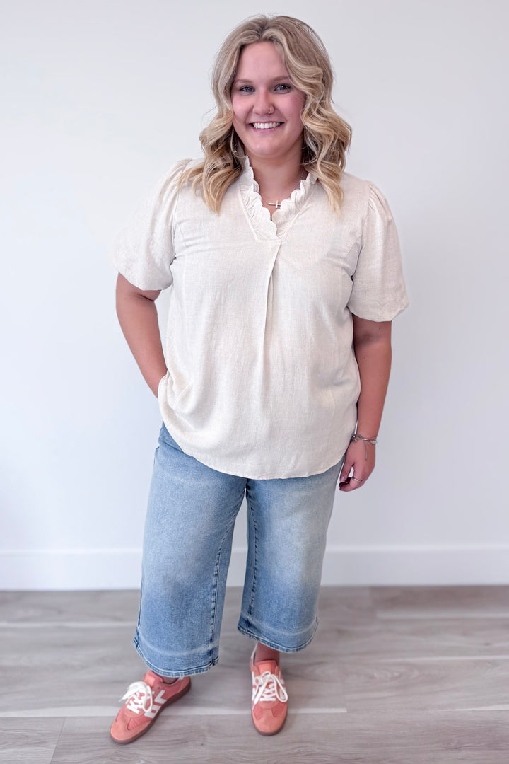 Bubble Sleeve Top