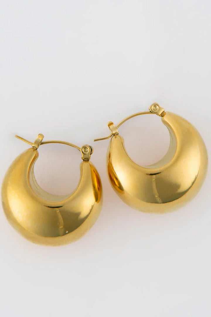 Narelle Waterproof Bowl Hoop Earrings