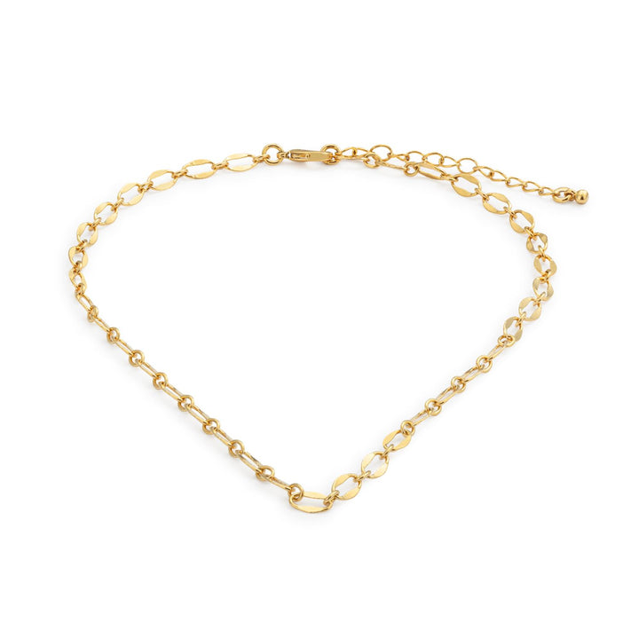 Gold Mirror Oval Chain Necklace