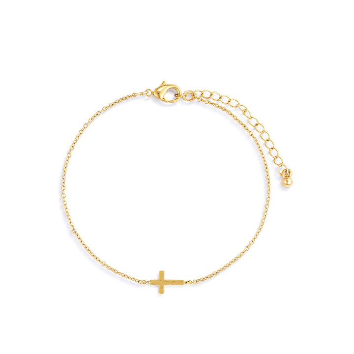 Gold Cross Bracelet