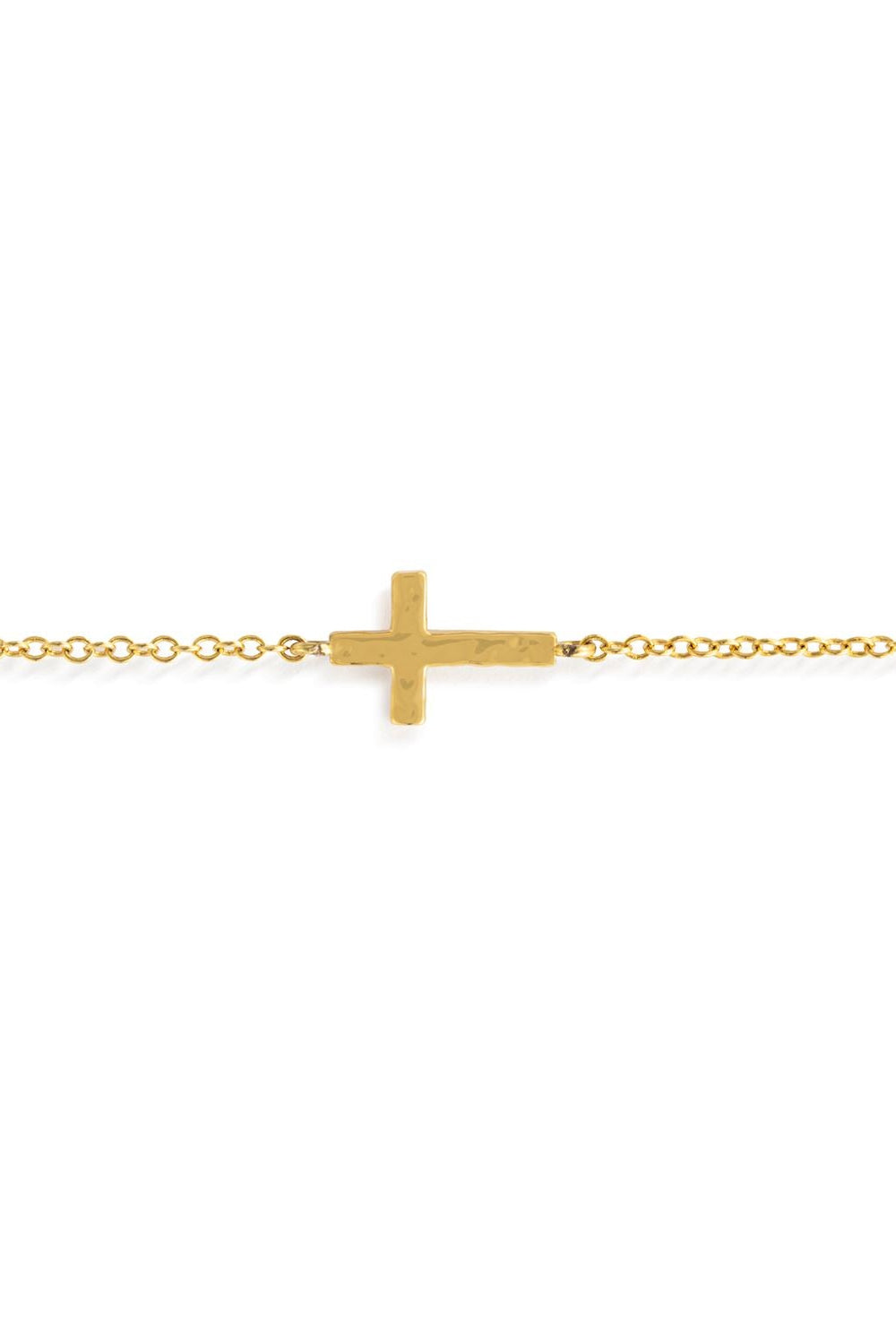 Gold Cross Bracelet