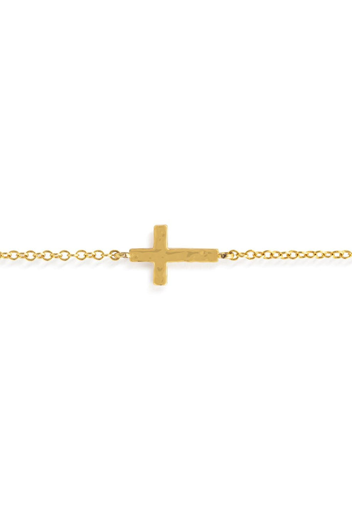 Gold Cross Bracelet