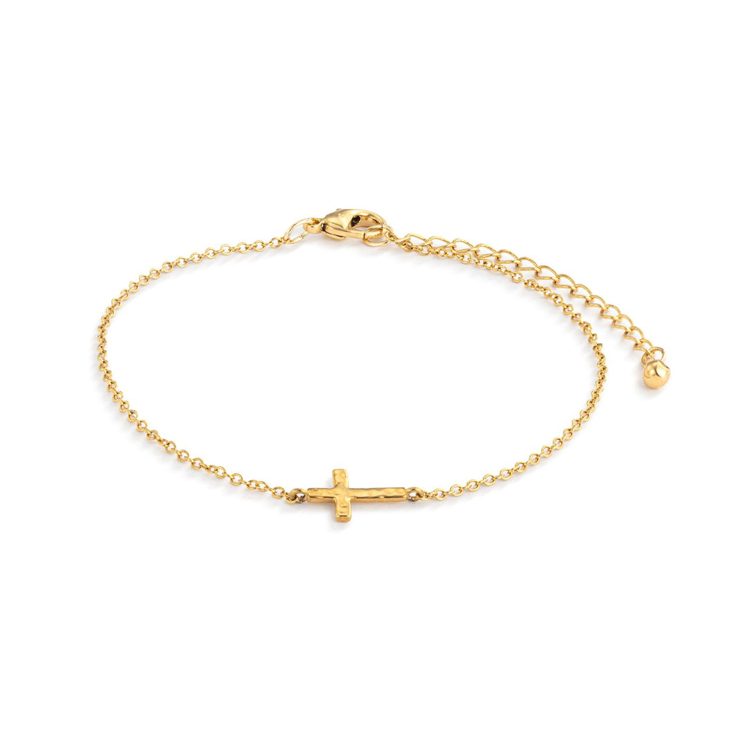 Gold Cross Bracelet