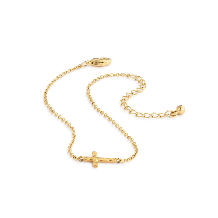 Gold Cross Bracelet