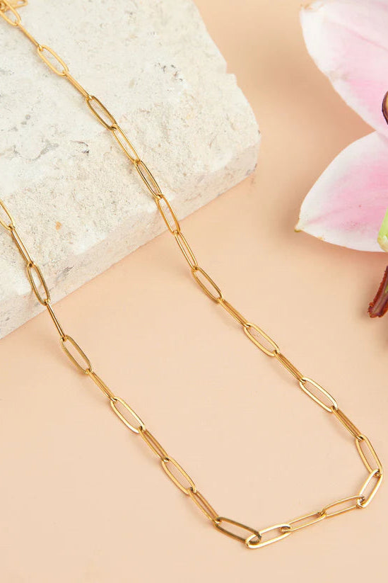 Narelle Waterproof Paperclip Chain Necklace