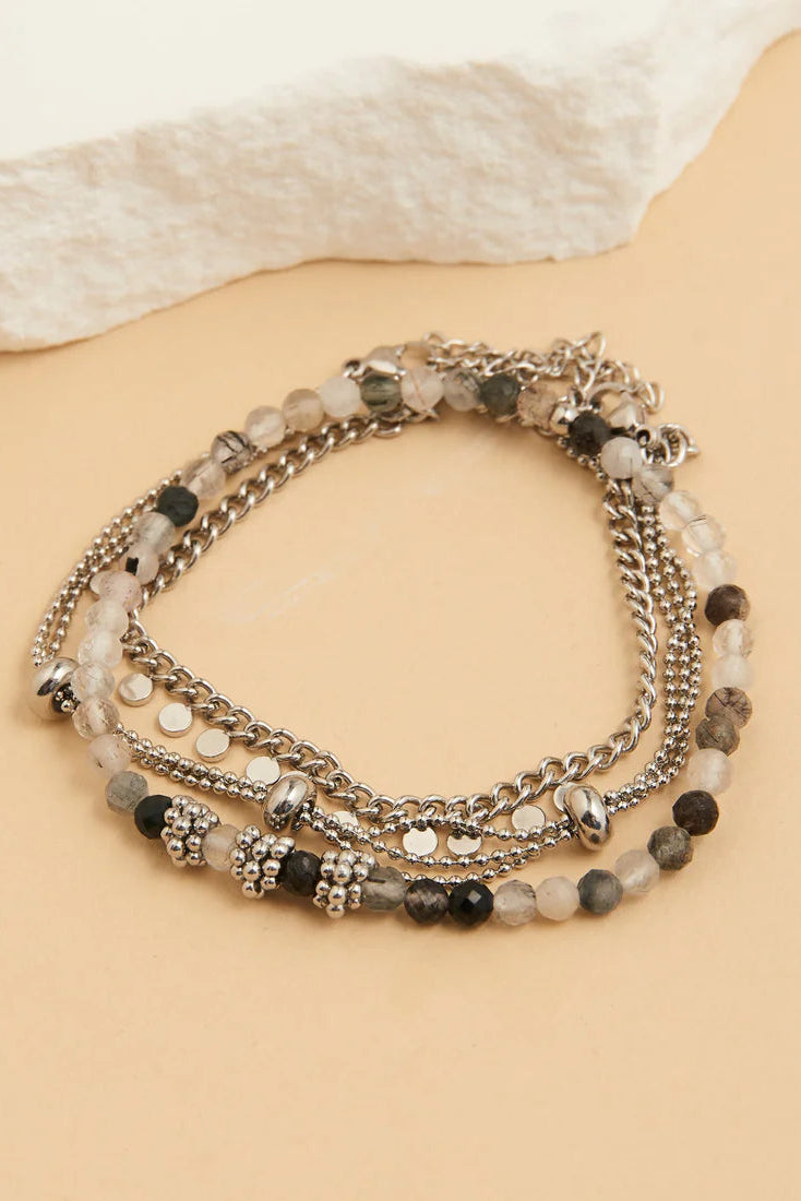 Narelle Waterproof Beaded Chain Bracelet Set
