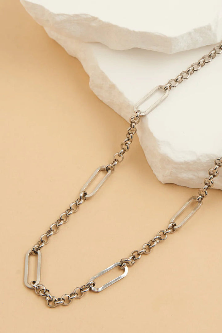Narelle Waterproof Rolo Link Bar Station Necklace