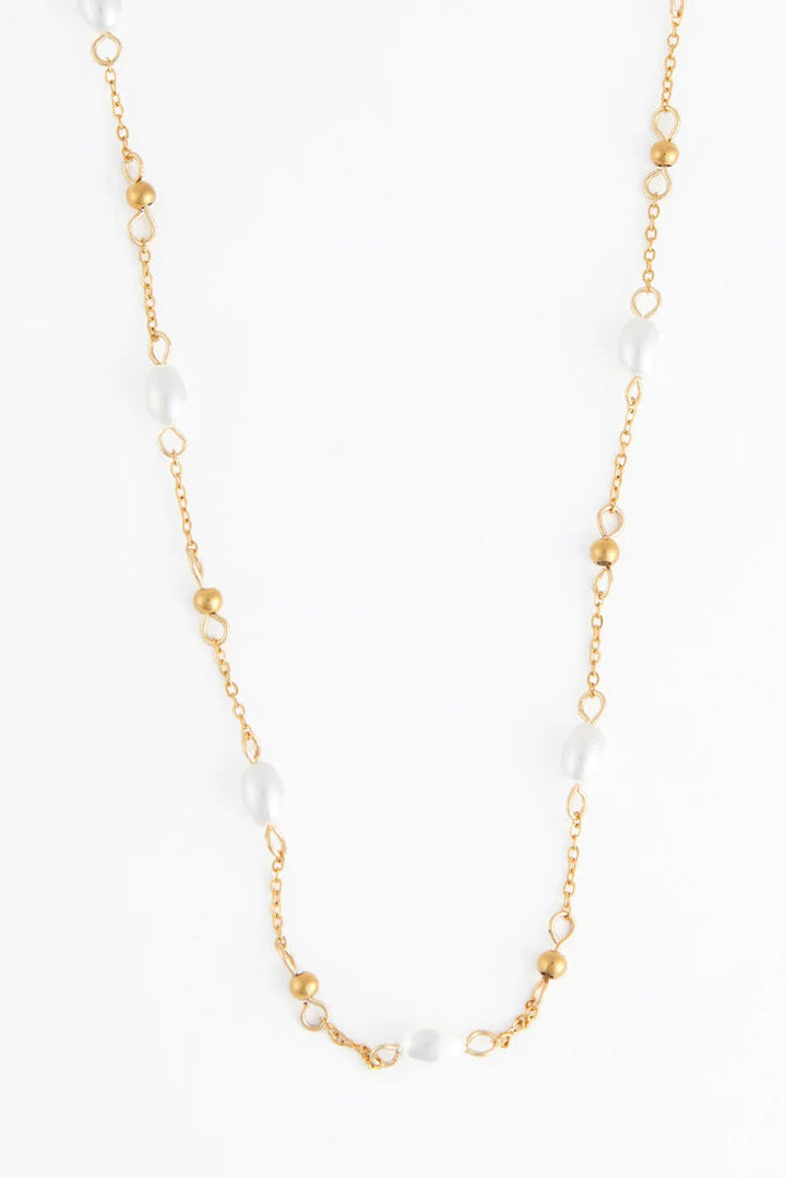 Narelle Waterproof Pearl and Bead Station Necklace