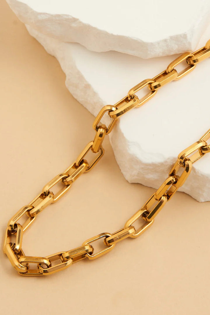 Narelle Waterproof Chunky Rectangle Link Chain Necklace