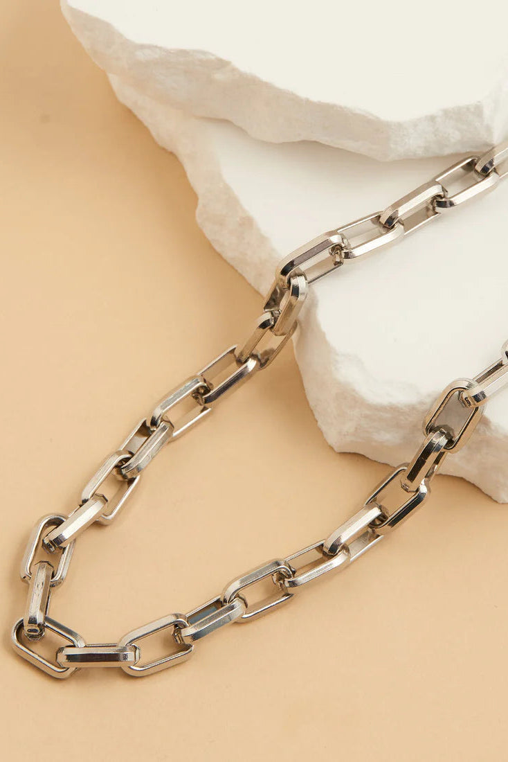 Narelle Waterproof Chunky Rectangle Link Chain Necklace