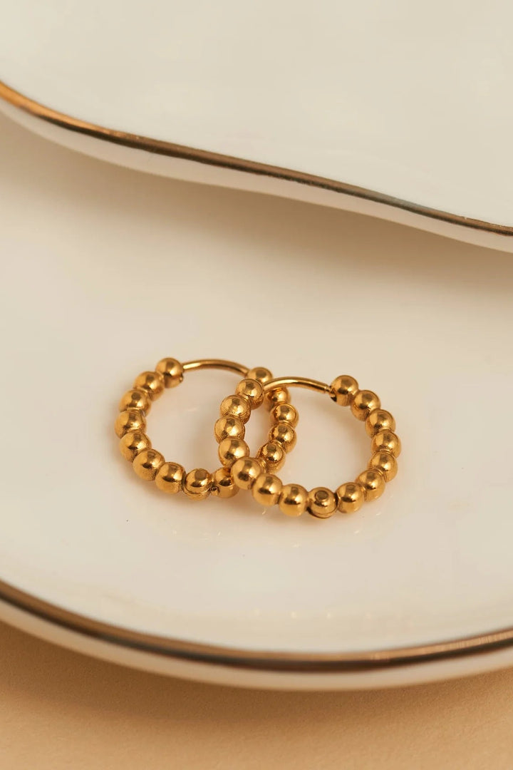 Narelle Waterproof Beaded Hoop Earrings
