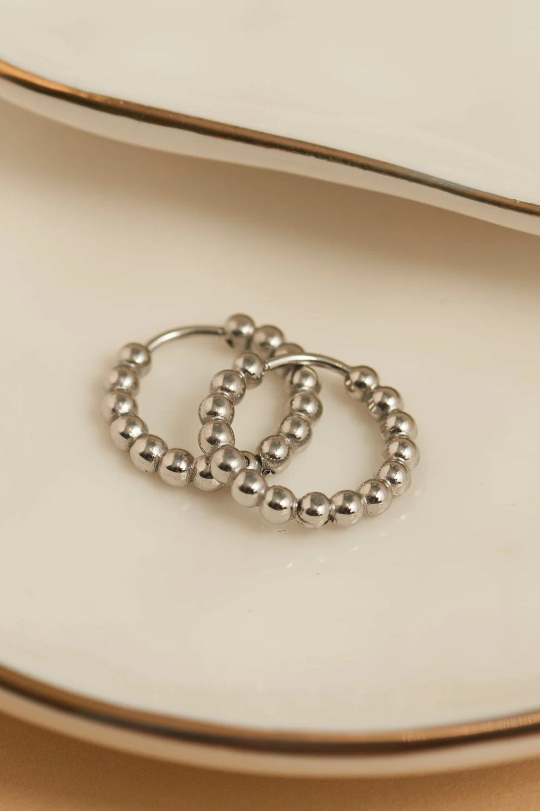 Narelle Waterproof Beaded Hoop Earrings