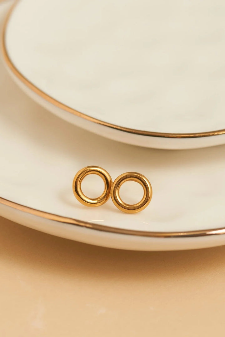 Narelle Waterproof Circle Stud Earrings