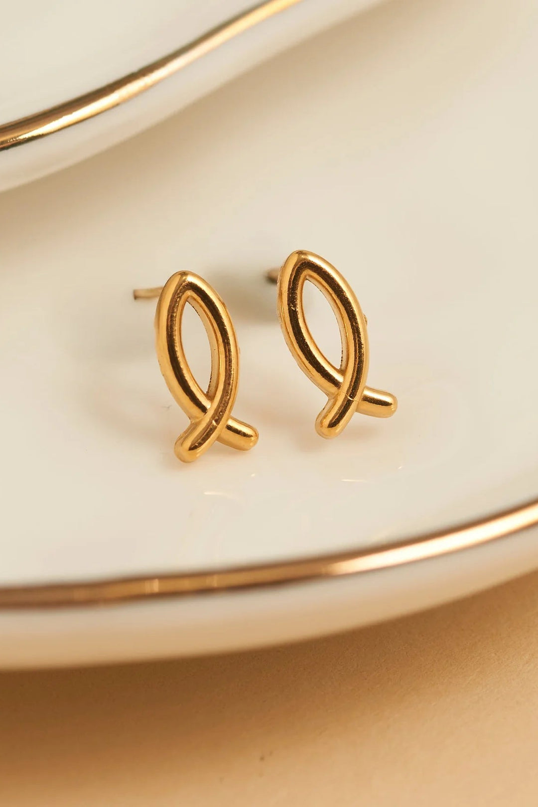 Narelle Waterproof Ichthys Stud Earrings